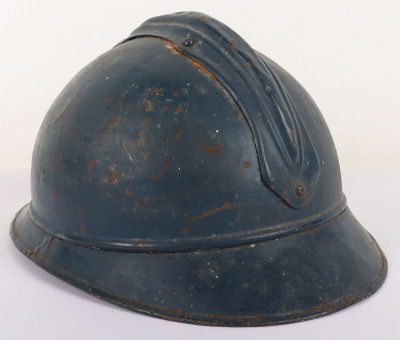 Rare WW1 French Colonial Naval / Marines Adrian Pattern Helmet - 7