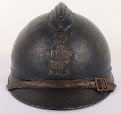 WW1 French Engineers Adrian Pattern Steel Helmet - 2