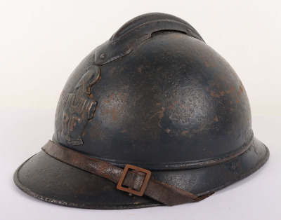 WW1 French Engineers Adrian Pattern Steel Helmet - 4
