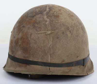 Falklands War Argentinian Marines Combat Helmet with Camouflaged Cover - 2