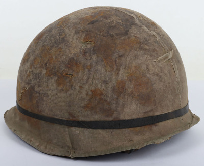Falklands War Argentinian Marines Combat Helmet with Camouflaged Cover - 3