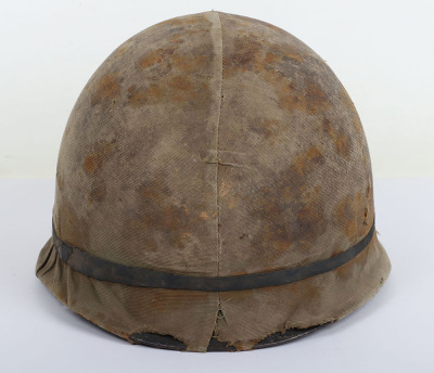 Falklands War Argentinian Marines Combat Helmet with Camouflaged Cover - 8