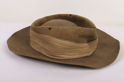 WW2 British Slouch / Bush Hat Reputed to Have Been Worn by a Prisoner of War Working on the Burma Railway - 4