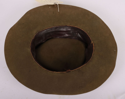 WW2 British Slouch / Bush Hat Reputed to Have Been Worn by a Prisoner of War Working on the Burma Railway - 9