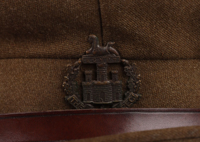 WW2 Essex Regiment Officers Service Dress Peaked Cap - 3
