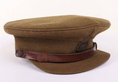 WW2 Essex Regiment Officers Service Dress Peaked Cap - 4