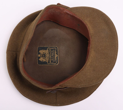 WW2 Essex Regiment Officers Service Dress Peaked Cap - 7