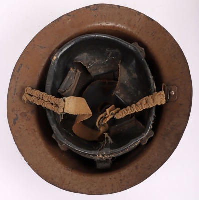 WW2 British Royal Army Medical Corps Steel Combat Helmet - 7
