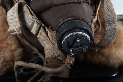 WW2 RAF Flying Helmet, Goggles and Mask Worn Operationally by W/O Sid Cannon, Air Gunner with No 460 Squadron - 3