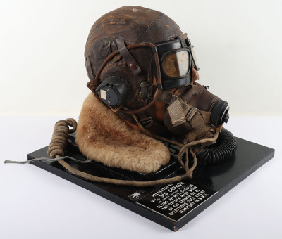 WW2 RAF Flying Helmet, Goggles and Mask Worn Operationally by W/O Sid Cannon, Air Gunner with No 460 Squadron - 5