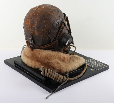 WW2 RAF Flying Helmet, Goggles and Mask Worn Operationally by W/O Sid Cannon, Air Gunner with No 460 Squadron - 8