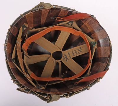 WW2 US Army M1 Helmet, Fixed Bale Front Seam - 7
