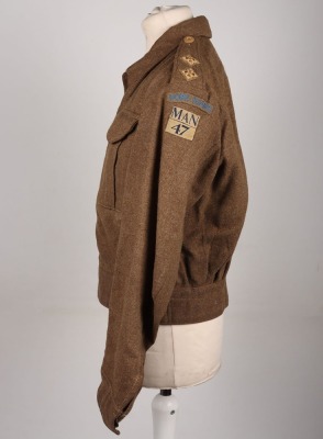 WW2 British Officers Battle Dress Blouse, 47th (Wythenshawe) Battalion Manchester Home Guard - 4