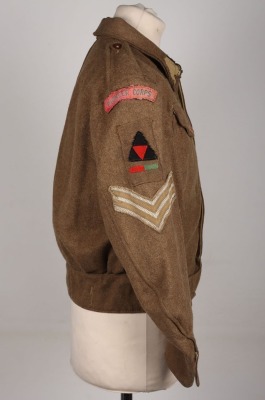 WW2 British 3rd Infantry Division Battle Dress Blouse, Pioneer Corps - 3