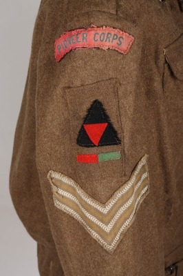 WW2 British 3rd Infantry Division Battle Dress Blouse, Pioneer Corps - 4
