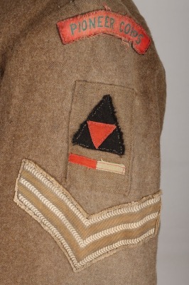 WW2 British 3rd Infantry Division Battle Dress Blouse, Pioneer Corps - 5