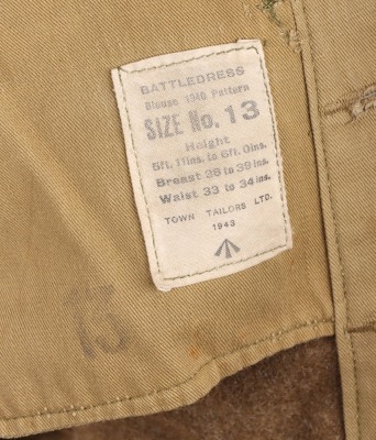 WW2 British 3rd Infantry Division Battle Dress Blouse, Pioneer Corps - 11