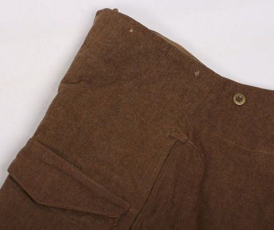 WW2 British Battle Dress Trousers, Early &lsquo;Serge&rsquo; Pattern - 4