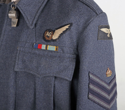 WW2 RAF Aircrew War Service Dress Blouse, Escape Compass Button and Trousers - 5