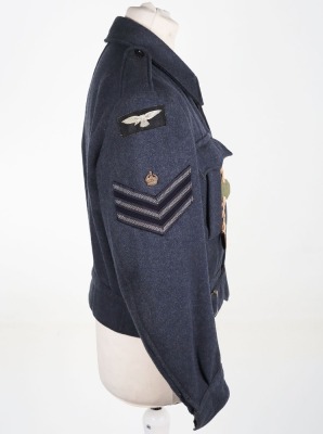 WW2 RAF Aircrew War Service Dress Blouse, Escape Compass Button and Trousers - 8