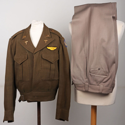 WW2 American USAAF Flight Surgeons British Made Uniform Group - 12