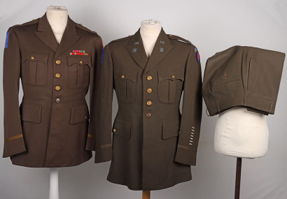 WW2 American London Base Command Officers Uniform Grouping of Major Katz