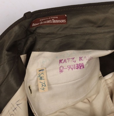 WW2 American London Base Command Officers Uniform Grouping of Major Katz - 4