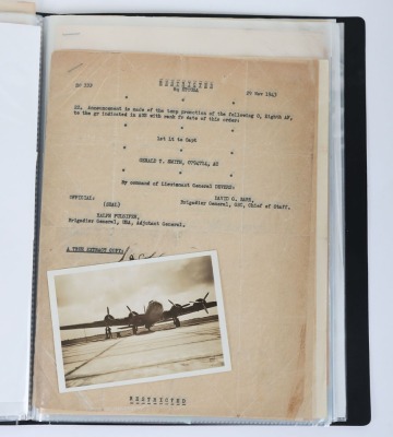 American B-17 Pilots Uniform and Paperwork Archive of Captain Gerald T Smith DFC, 332nd Bomber Squadron of 94th Bomb Group US 8th Air Force - 34