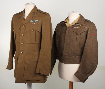 WW2 British Service Dress & Battle Dress Uniform Pair of Captain C F H Shepherd Royal Artillery / Glider Pilot - 2