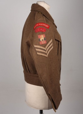 WW2 Welch Regiment South East Asia Command Battle Dress Blouse - 3