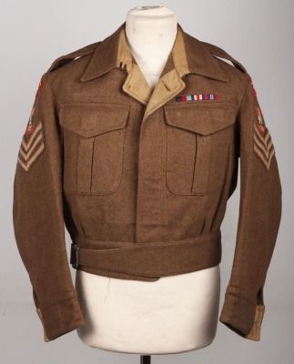 WW2 Welch Regiment South East Asia Command Battle Dress Blouse - 11