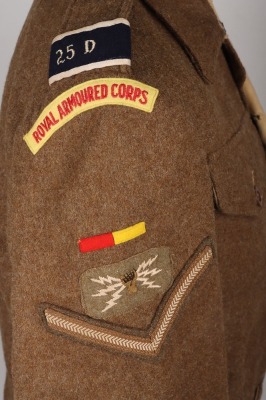 WW2 25th Dragoons Royal Armoured Corps Battle Dress Blouse - 4