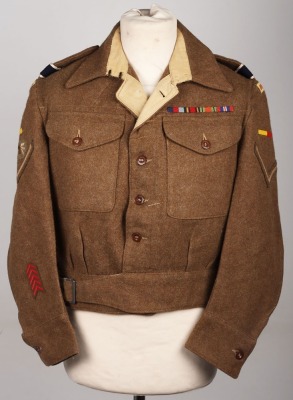 WW2 25th Dragoons Royal Armoured Corps Battle Dress Blouse - 10