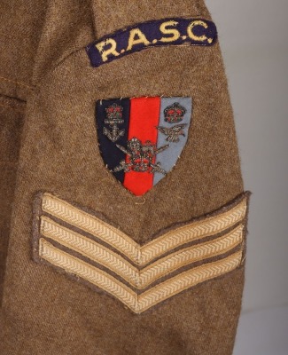 WW2 British India Command Royal Army Service Corps Battle Dress Blouse - 5