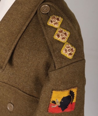 Rare WW2 British No1 Armoured Replacement Group C.M.F / Royal Armoured Corps Officers Battle Dress Blouse - 5
