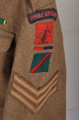 British 570th Light Anti-Aircraft Regiment Royal Artillery Battle Dress Blouse - 6