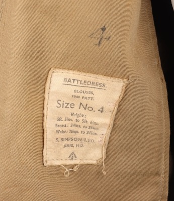 British 570th Light Anti-Aircraft Regiment Royal Artillery Battle Dress Blouse - 8