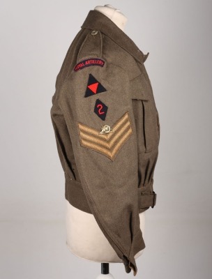 WW2 British 12th Field Regiment / 17th Medium Regiment Royal Artillery Battle Dress Blouse - 3