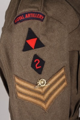 WW2 British 12th Field Regiment / 17th Medium Regiment Royal Artillery Battle Dress Blouse - 4