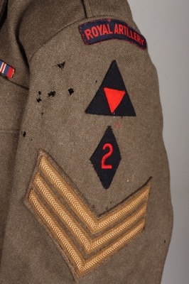 WW2 British 12th Field Regiment / 17th Medium Regiment Royal Artillery Battle Dress Blouse - 5
