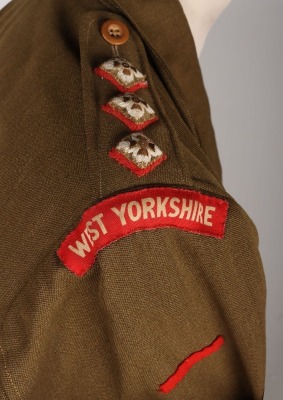 WW2 British West Yorkshire Regiment Officers Private Purchase Battle Dress Blouse - 5