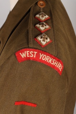 WW2 British West Yorkshire Regiment Officers Private Purchase Battle Dress Blouse - 6