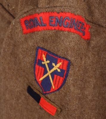 1945 Belgium Made British Royal Engineers 21st Army Group Battle Dress Blouse - 4