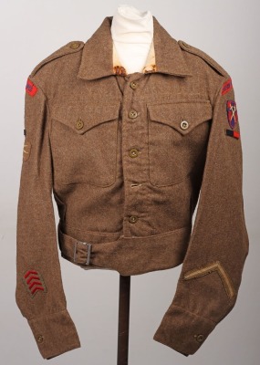 1945 Belgium Made British Royal Engineers 21st Army Group Battle Dress Blouse - 10