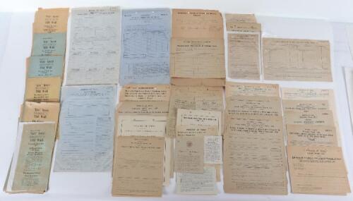 Collection of Interesting Official Forms, Applications etc Issued During World War One