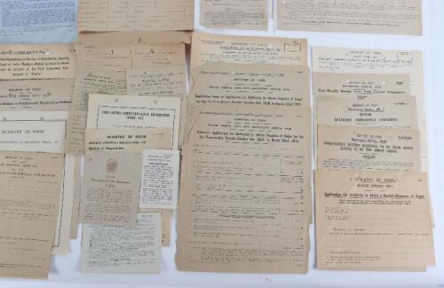 Collection of Interesting Official Forms, Applications etc Issued ...
