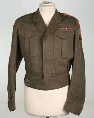 WW2 British Officers Battle Dress Blouse Attributed to Captain A R Rodgers Northamptonshire Regiment and MI6 Intelligence Service, Served in Czechoslovakia as part of 22 Liaison HQ British Military Mission Prague - 2