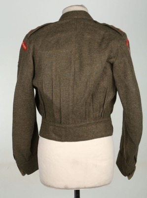 WW2 British Officers Battle Dress Blouse Attributed to Captain A R Rodgers Northamptonshire Regiment and MI6 Intelligence Service, Served in Czechoslovakia as part of 22 Liaison HQ British Military Mission Prague - 4