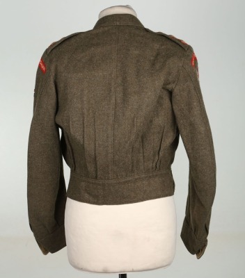 WW2 British Officers Battle Dress Blouse Attributed to Captain A R Rodgers Northamptonshire Regiment and MI6 Intelligence Service, Served in Czechoslovakia as part of 22 Liaison HQ British Military Mission Prague - 5
