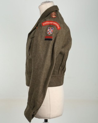 WW2 British Officers Battle Dress Blouse Attributed to Captain A R Rodgers Northamptonshire Regiment and MI6 Intelligence Service, Served in Czechoslovakia as part of 22 Liaison HQ British Military Mission Prague - 6